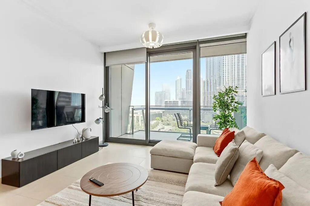 公寓 Khalifa Views & Direct Mall Access In Burj Vista 迪拜